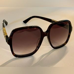 Gucci GG1189S - 003 Havana Sunglasses / Brown Lens